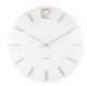 Wall clock Meek MDF white D. 50cm, H. 4cm, Excl. 1 AA battery