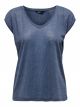 onlSILVERY S/S V NECK LUREX TOP JRS