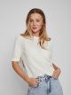 VIDALO O-NECK S/S KNIT TOP/SU - NOO
