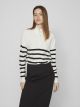 VISALA STRIPY L/S ZIPPER KNIT /B
