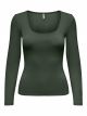 ONLEA L/S DEEP NECK TOP JRS NOOS
