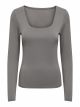 ONLEA L/S DEEP NECK TOP JRS NOOS