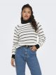 JDYELLEN L/S ONECK RAGLA STRIPE PUL