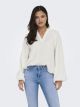 ONLTHYRA LIFE LS V-NECK TOP NOOS WV