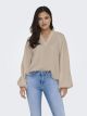 ONLTHYRA LIFE LS V-NECK TOP NOOS WV