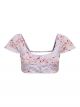 ONLMADELINE S/S OPEN BACK CROP TOP