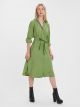 VMBELL LS CALF SHIRT DRESS WVN NOOS