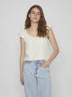 VIDELEA V-NECK CAP SLEEVE TOP/VOL