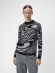 OBJRAY L/S  KNIT PULLOVER AOP NOOS