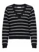 JDYELLEN L/S V-NECK STRIPE PULLOVER