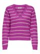 JDYELLEN L/S V-NECK STRIPE PULLOVER