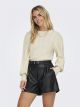 ONLKATIA LS STRUCT PUFF O-NECK CC K