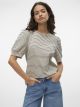 VMKERRY 2/4 O-NECK STRIPE TOP VMA