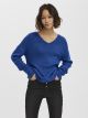 VMCREWLEFILE LS V-NECK BLOUSE NOOS