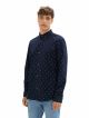 fitted printed poplin shirt