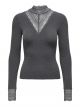 ONLTILDE L/S HIGH NECK LACE TOP JRS
