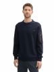 Structured c-neck sweat