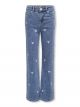 KOGJUICY WIDE LEG HEART EMB DNM JEA