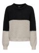 ONLROSE LIFE LS O-NECK BLOCK KNT