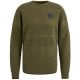 R-neck cotton structure knit