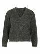 VICASO REV  V-NECK L/S GLITTER KNIT