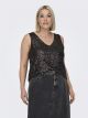CARANA S/L V-NECK SEQUINS TOP JRS