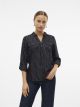 VMBUMPY LS GLITTER SHIRT WVN GA NOO