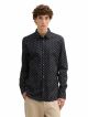 fitted printed poplin shirt