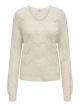 JDYBADUT L/S V-NECK STRUC GLITT PUL