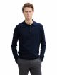 cotton silk knit polo