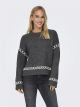 ONLAMANDA LIFE LS O-NECK DETAIL KNT