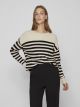 VIRIL RIB STRIPE L/S KNIT TOP - NOO