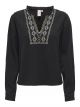 ONLEMMA LS DETAIL V-NECK TOP WVN CS