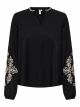 ONLMIA LS V-NECK DETAIL TOP WVN CS