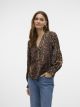 VMWILD LS V-NECK TOP WVN FAW EXP