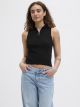 JXJAYCE ZIP POLO NECK TOP KNIT