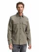 stretch linen overshirt