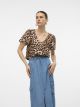 VMEASY JOY V-NECK SS BLOUSE WVN GA