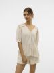 VMDAHLIA S/S V-NECK SHIRT WVN BTQ