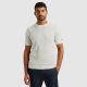 Crewneck cotton blend slub