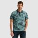 Short sleeve polo slub jersey prin
