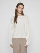 VIRIL L/S O-NECK POINTELLE KNIT TOP