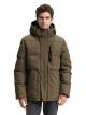 cord puffer jacket with hood