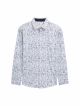 fitted printed stretch shirt