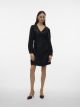 VMCARLA FOIL L/S SHORT WRAP DRESS W