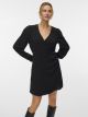 VMCARLA FOIL L/S SHORT WRAP DRESS W
