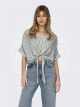 ONLPAULA LIFE S/S TIE SHIRT WVN NOO