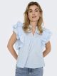 ONLSUNNY LIFE CAPSL FRILL TOP WVN N