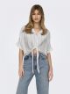 ONLPAULA LIFE S/S TIE SHIRT WVN NOO