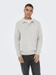 ONSKICKER RLX  LS CABEL POLO KNIT L